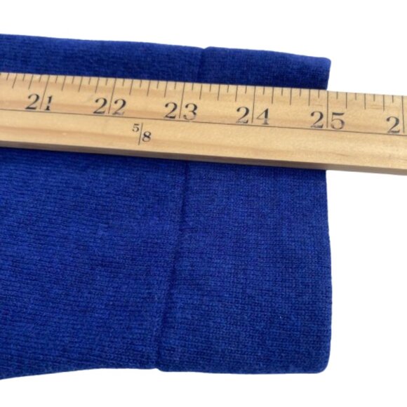 J. Crew Teddie Sweater Wool / Cotton Blend Deep Blue LS Crew Neck, EUC, size XL - Picture 6 of 7